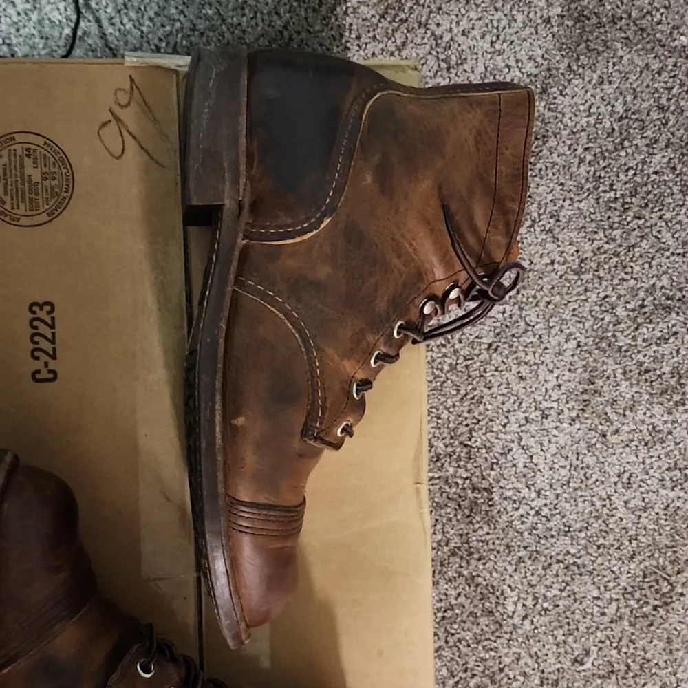 Red Wing Shoes Brown Leather Boots - Picture 11 of 14